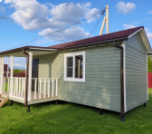 Каркасный дом 7*3м с террасой